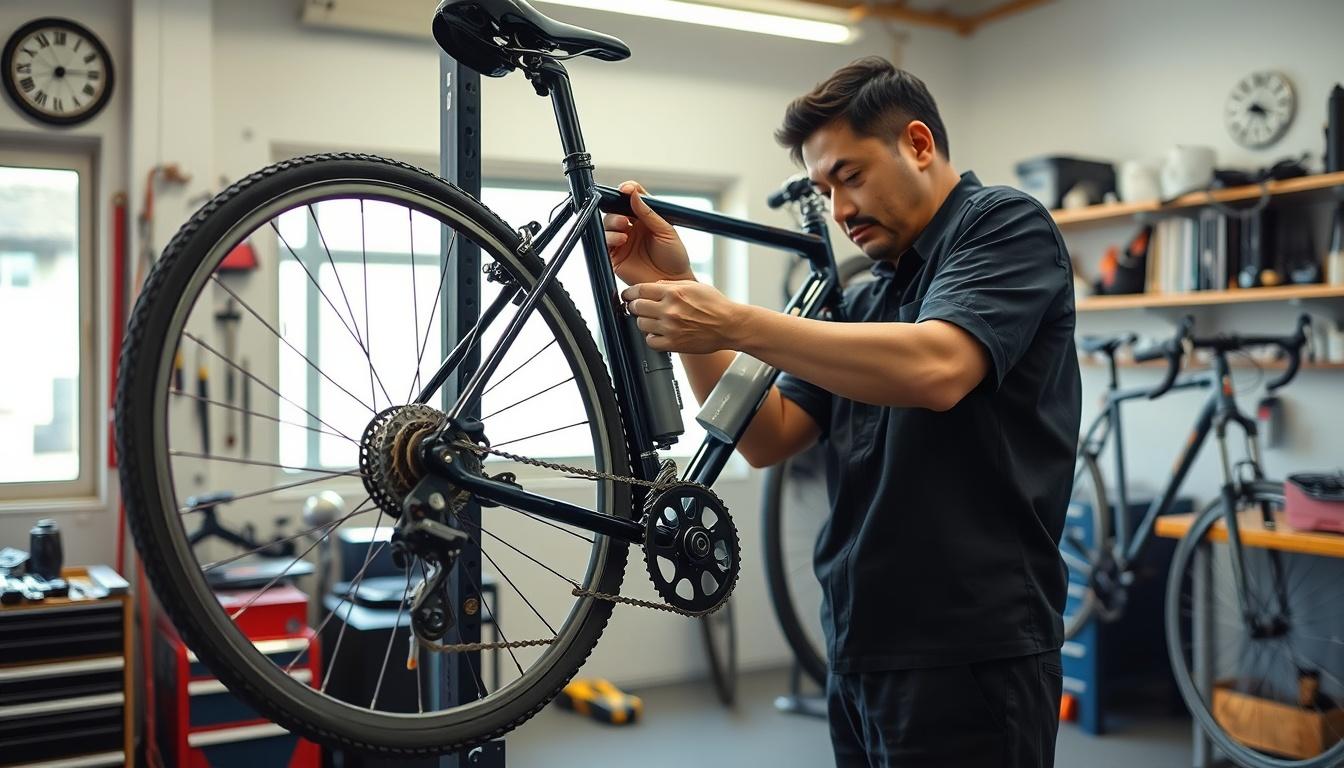自転車の状態を見て、必要な整備をご案内